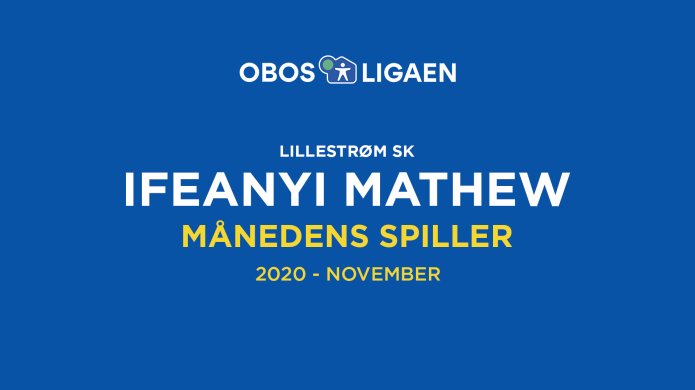 Ifeanyi Mathew er månedens spiller i november