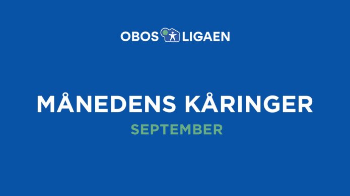 Månedens kåringer september